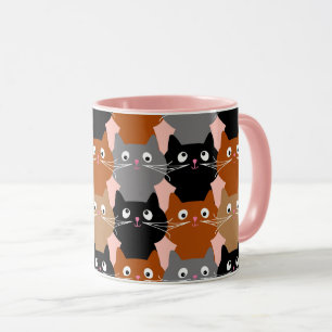 Cute Cats Pattern Schattige Feline Kittens Coffee Mok