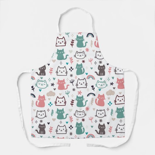 Cute Cats Pattern Schort (Voorkant)