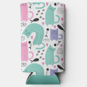 Cute Cats Pattern Seltzer Blikjeskoeler (Voorkant)