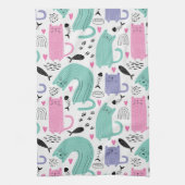 Cute Cats Pattern Theedoek (Verticaal)