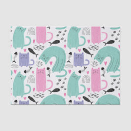 Cute Cats Pattern Tissuepapier