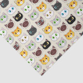 Cute Cats Pattern Tissuepapier (Detail)