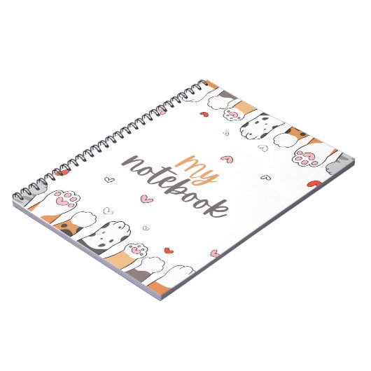 Cute Cats Paws Notitieboek (Linkerzijde)