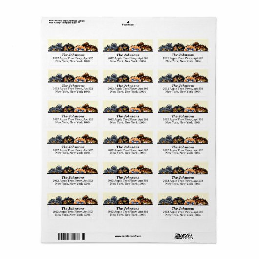 Cute Cats Persians en Cream Etiket (Full Sheet)