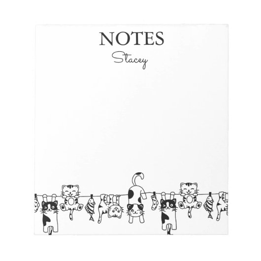 Cute Cats Personalized Notepad Notitieblok (Voorkant)