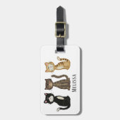 Cute Cats Persoonlijk Bagagelabel (Voorkant verticaal)