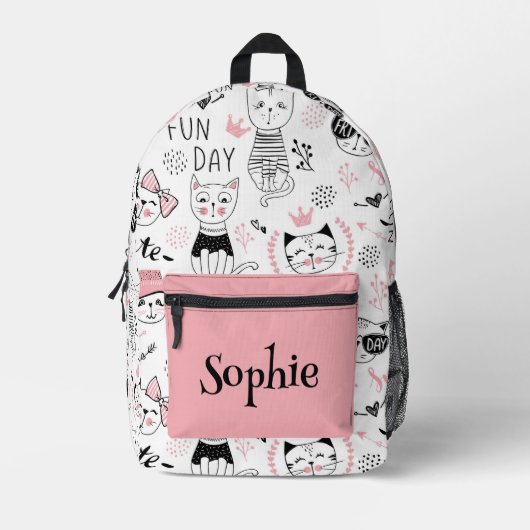 Cute Cats Persoonlijk Bedrukte Rugzak (Voorkant)