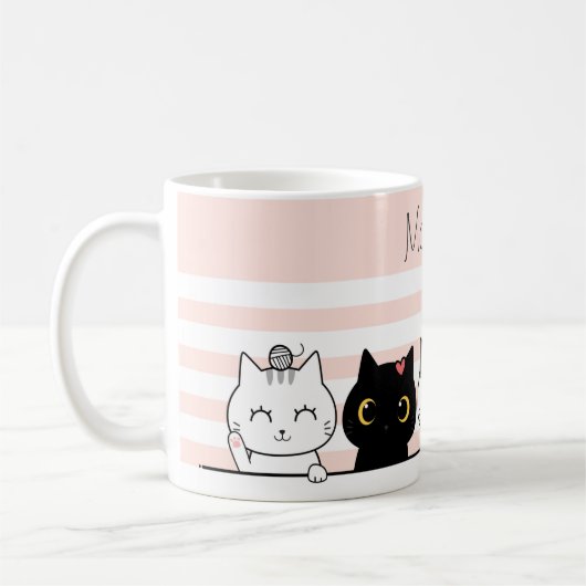 Cute Cats Persoonlijk Koffiemok (Links)