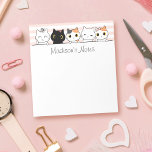 Cute Cats Persoonlijk Notitieblok<br><div class="desc">Pas dit notebook eenvoudig aan met uw eigen naam en titel. Het ontwerp bevat een hoop schattige handgetekende cartoons kittens.</div>