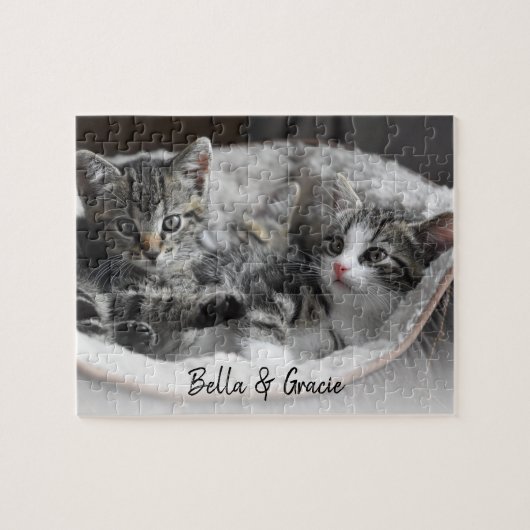 Cute Cats Pet Foto Aangepast aangepast huisdier Legpuzzel (Horizontaal)