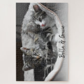 Cute Cats Pet Foto Aangepast aangepast huisdier Legpuzzel (Verticaal)