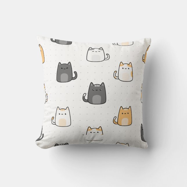 Cute Cats Pillow – Adorable Cat Home Decor Kussen (Voorkant)