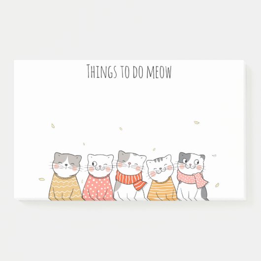 Cute Cats Post-It Notes (Voorkant)