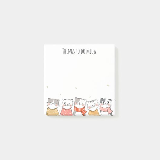Cute Cats Post-It Notes (Voorkant)