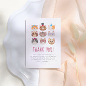 Cute Cats Purr-fect Birthday Party Bedankkaart