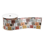 Cute Cats Ribbon Satijnen Lint (Spoel)