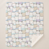 Cute Cats Sherpa Blanket Deken (Voorkant)