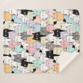 Cute Cats Sherpa Blanket Deken (Voorkant (horizontaal))