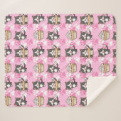 Cute Cats Sherpa Blanket Deken (Voorkant (horizontaal))