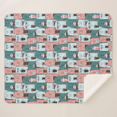 Cute Cats Sherpa Blanket Deken (Voorkant (horizontaal))