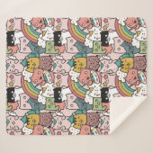Cute Cats Sherpa Blanket Sherpa Deken (Voorkant (horizontaal))