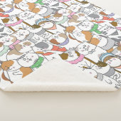 Cute Cats Sherpa Blanket Sherpa Deken (3/4)