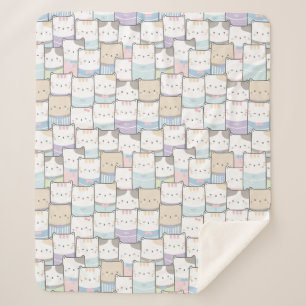 Cute Cats Sherpa Blanket Sherpa Deken