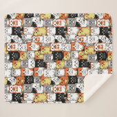 Cute Cats Sherpa Deken (Voorkant (horizontaal))