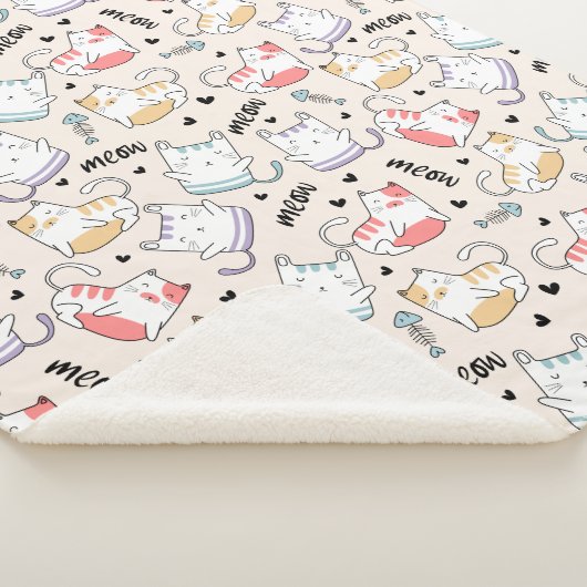 Cute Cats Sherpa Deken (3/4)
