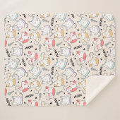 Cute Cats Sherpa Deken (Voorkant (horizontaal))