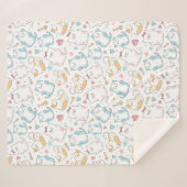 Cute Cats Sherpa Deken (Voorkant (horizontaal))