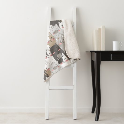 Cute Cats Sherpa Deken (In situ)