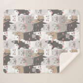 Cute Cats Sherpa Deken (Voorkant (horizontaal))