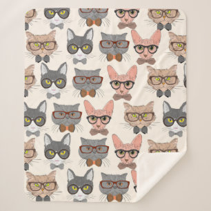 Cute Cats Sherpa Deken