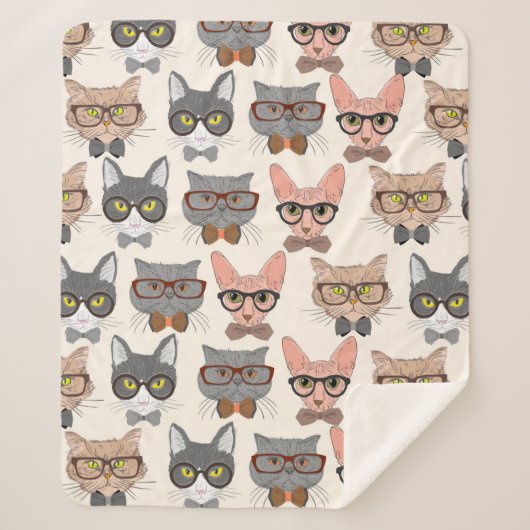 Cute Cats Sherpa Deken (Voorkant)