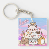 Cute Cats Sleutelhanger (Voorkant)