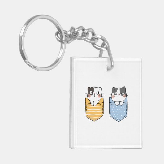 Cute Cats Sleutelhanger (Voorkant Links)