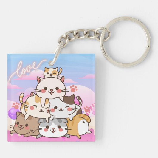 Cute Cats Sleutelhanger (Achterkant)