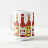 Cute Cats Spicy Hot Sauce illustratie Koffiemok (Voorkant links)