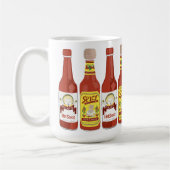 Cute Cats Spicy Hot Sauce illustratie Koffiemok (Links)