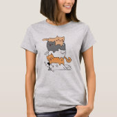 Cute Cats Stack Meow-tain | Keukenkattestackanimat T-shirt (Voorkant)