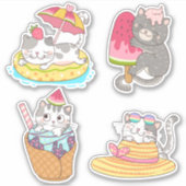 Cute Cats Sticker (Voorkant)