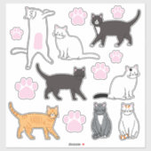 Cute Cats Sticker (Vel)