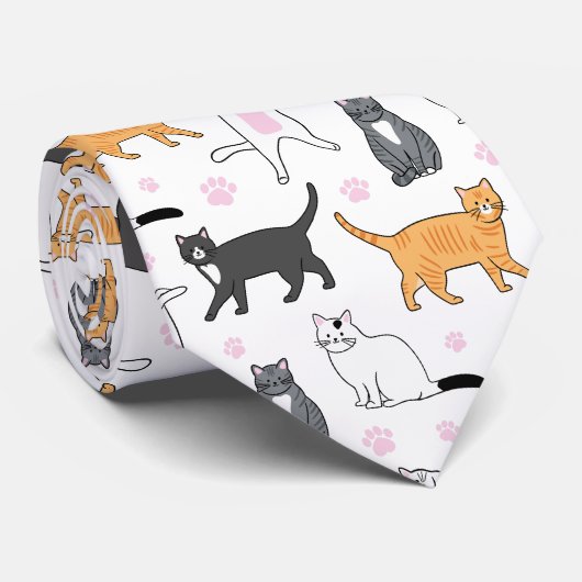 Cute Cats Stropdas (Opgerold)