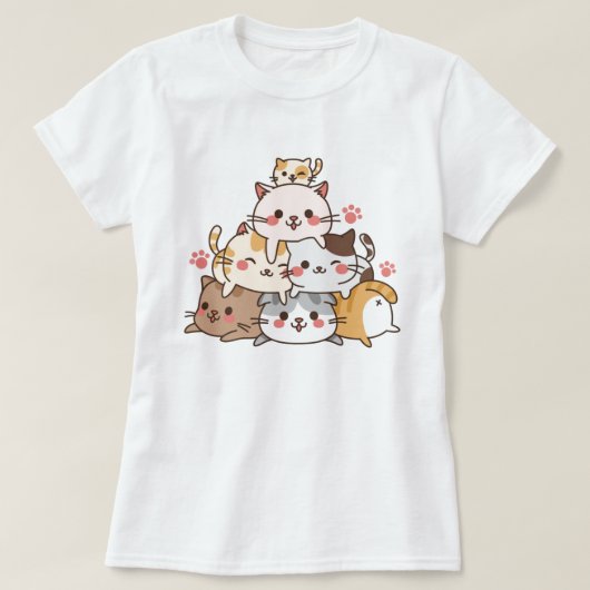 Cute Cats T-Shirt (Design voorkant)