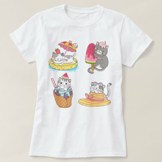Cute Cats T-Shirt (Design voorkant)