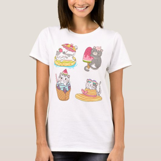 Cute Cats T-shirt (Voorkant)