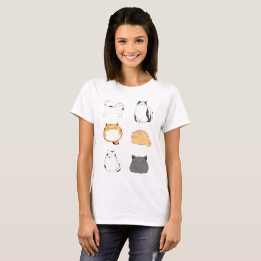Cute Cats T-shirt (Voorkant volledig)