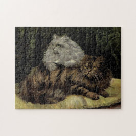  Cute Cats Tabby en Persian Illustratie Legpuzzel