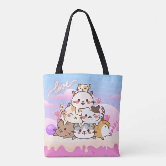Cute Cats Tote Bag (Achterkant)
